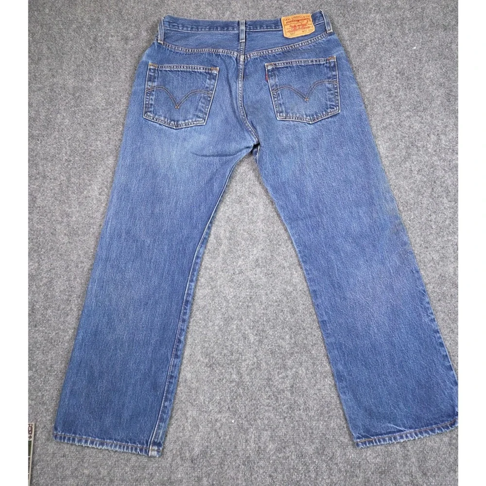 Levi's 501 Original‎ Fit Jeans Mens 36x29 Blue Straight Leg Button Fly 78/2